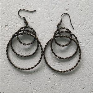 Twisted bronze earring
